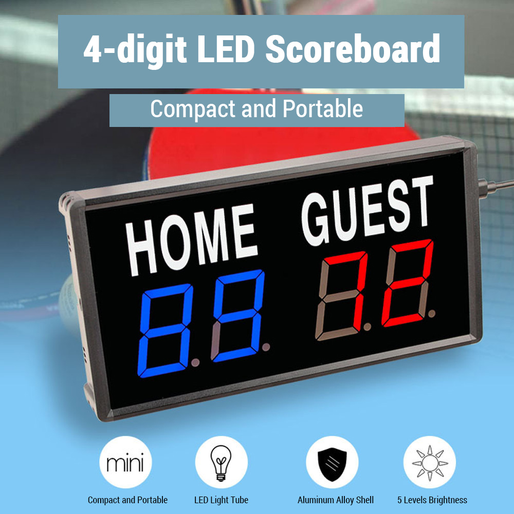 Portable 4 Digit LED Scoreboar - огляд і ціна Table Tennis Score