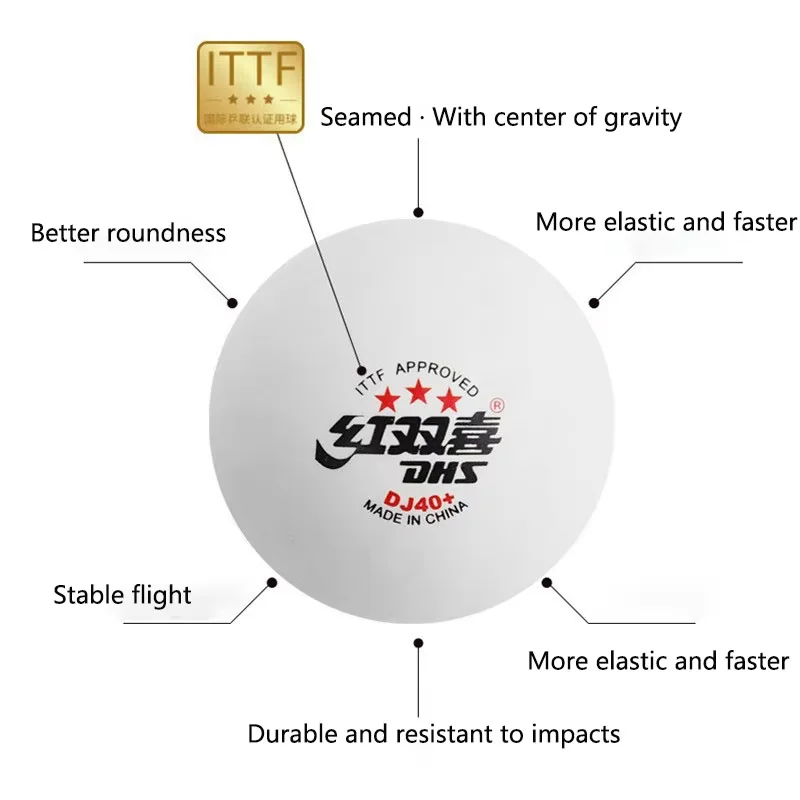 New DHS DJ40+ Table Tennis Bal - огляд і ціна Table Tennis How To Play
